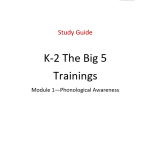 Study Guide - Phonological Awareness