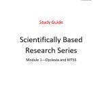 Study Guide - Dyslexia and MTSS